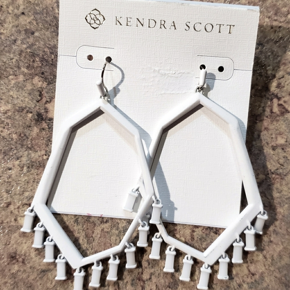 Kendra Scott Chandelier Earrings in White